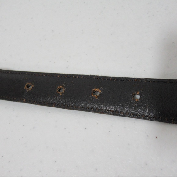 Western Black Leather Floral detail Concho Belt